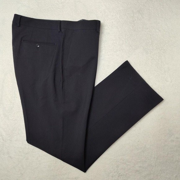 Bonobos Dress Pants Mens 36x32 Blue Wool Stretch Straight Marzotto Suit Trousers